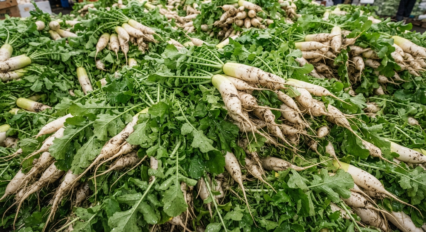 Daikon With Leaves